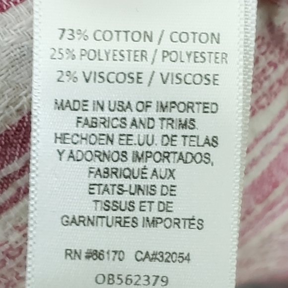 Anthropologie Saturday Sunday Aita Linen Pink Stripe Crop Tank - Picture 7 of 8